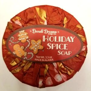 ✅NIB Denali Dreams Soap Co Holiday Spice 3.3 oz Soap Made in Alaska Natural Sust